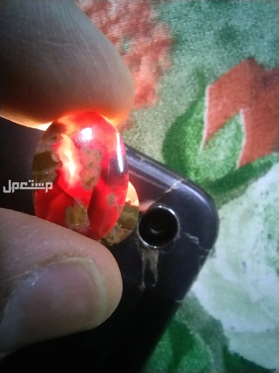حجر عقيق يماني خرائطي مصور خريطة فلسطين