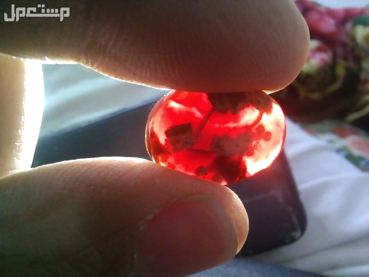حجر عقيق يماني خرائطي مصور خريطة فلسطين
