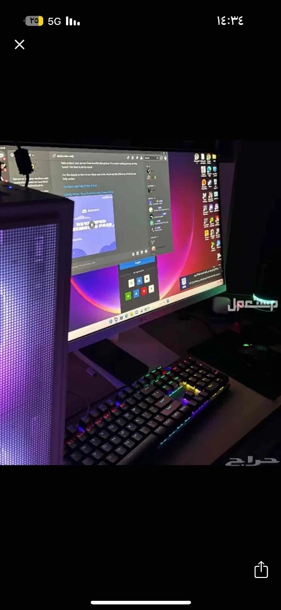 للبيع pc من pcd rtx3050 كمبيوتر في الجبيل بسعر 2200 ريال سعودي