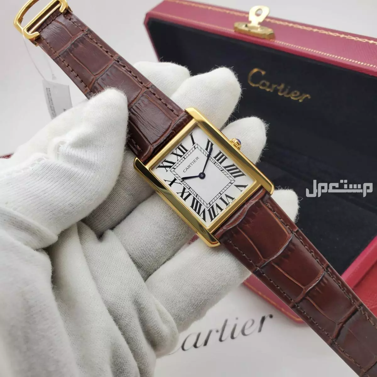 ساعة كارتير رجالي جلد تانك موست ماستر كواليتي وتساب 0567420275