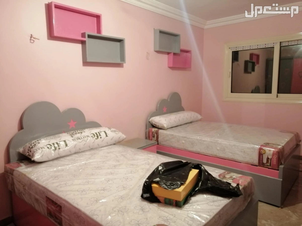غرفه اطفال جديده عموله خشب زان احمر