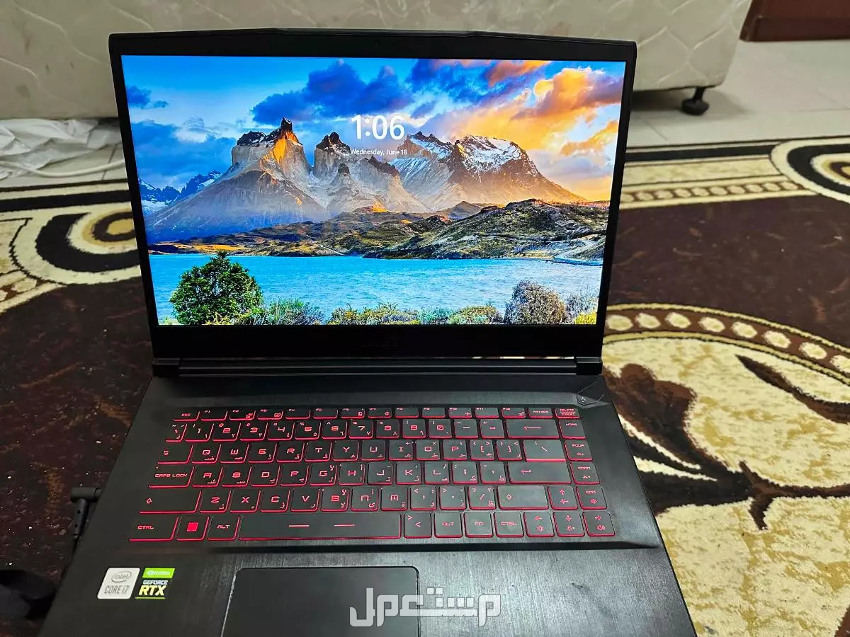 لابتوب MSI G63 THIN 10UC بسعر 2200 ريال سعودي مع شنطة وماوس وحامل