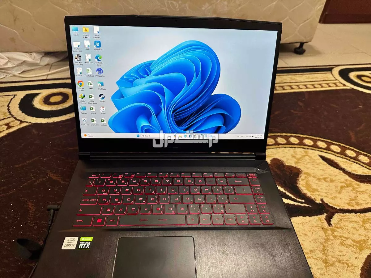 لابتوب MSI G63 THIN 10UC بسعر 2200 ريال سعودي مع شنطة وماوس وحامل
