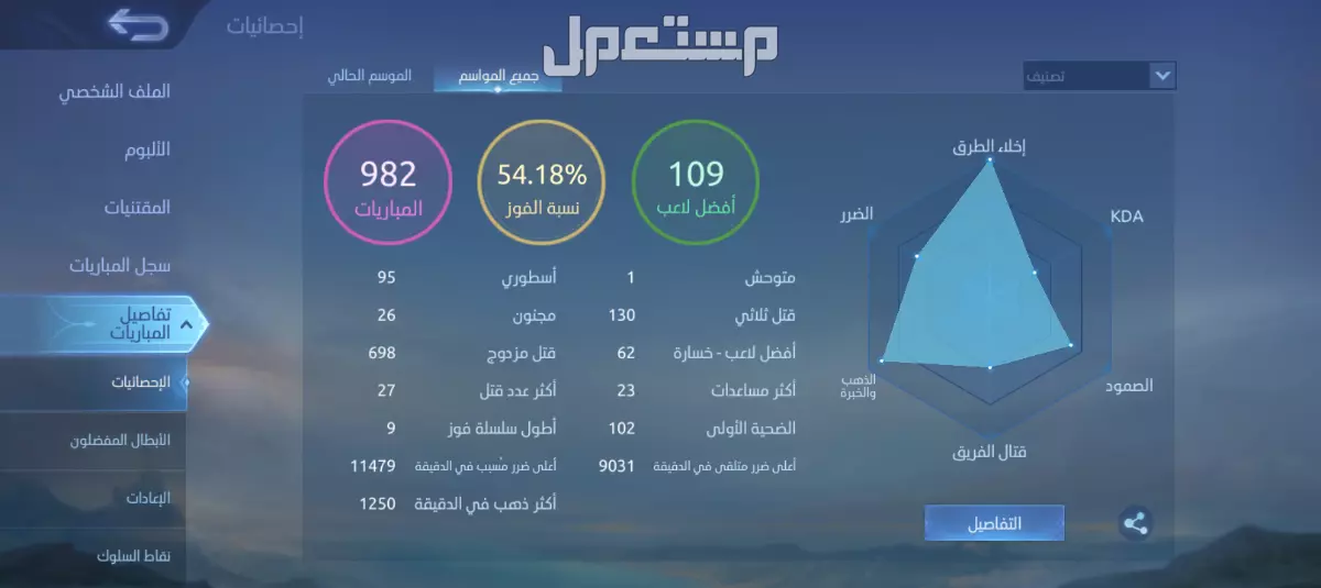 للبيع حساب لعبة موبايل ليجند للبيع