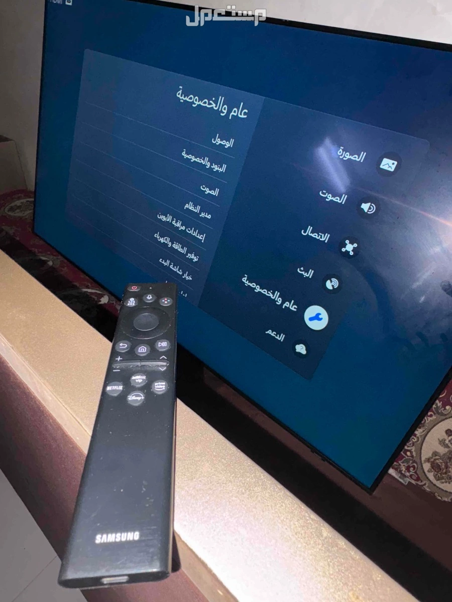 للبيع تلفزيون سامسونج موديل 2022 السعر 4000