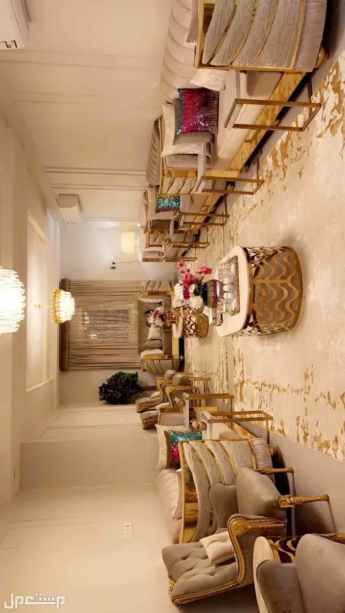 اثاث مجلس نساء للبيع كامل مع طاولة طعام وكراسي ل 10 اشخاص