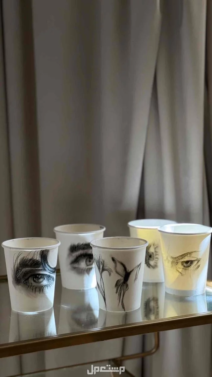 رسم على الاكواب في الرياض بسعر 50 ريال سعودي رسم على الاكواب