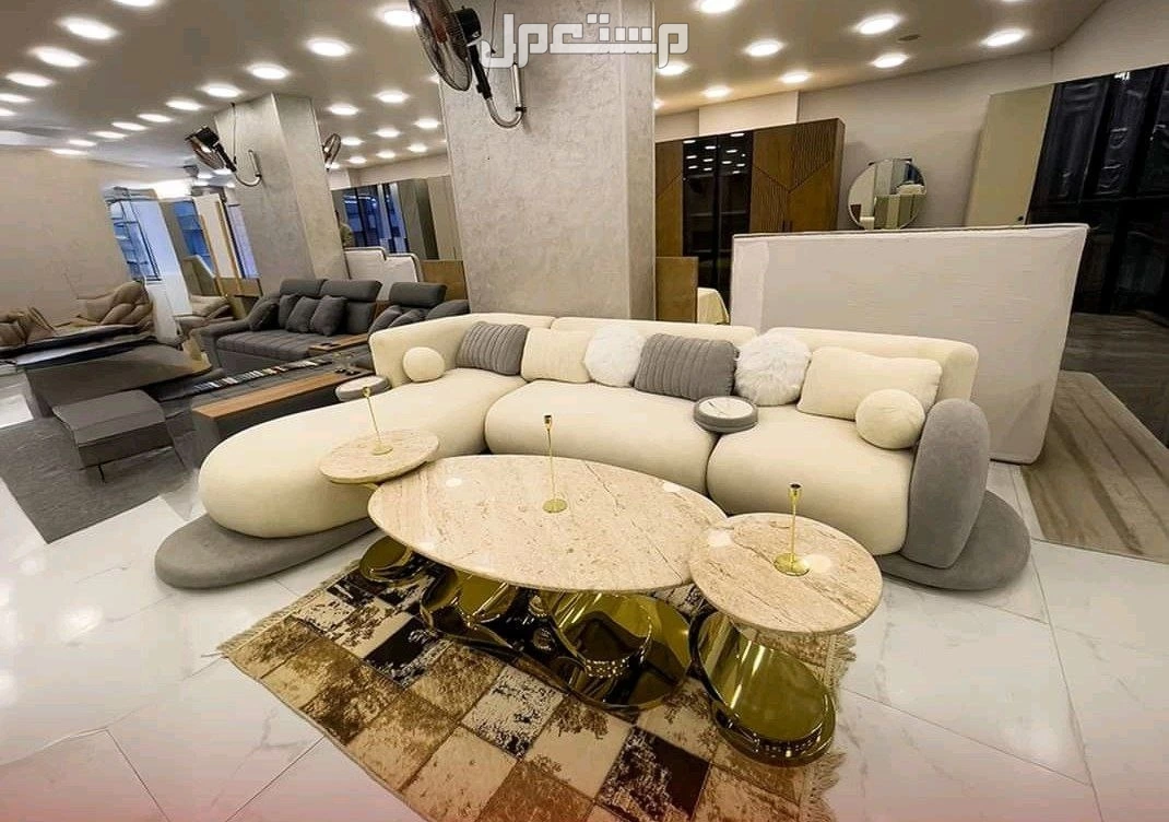 الركن  التريندي 👑   خشب زان احمر  سفنجات38  قماش كتان   بوف كبير في حي العجوزة
