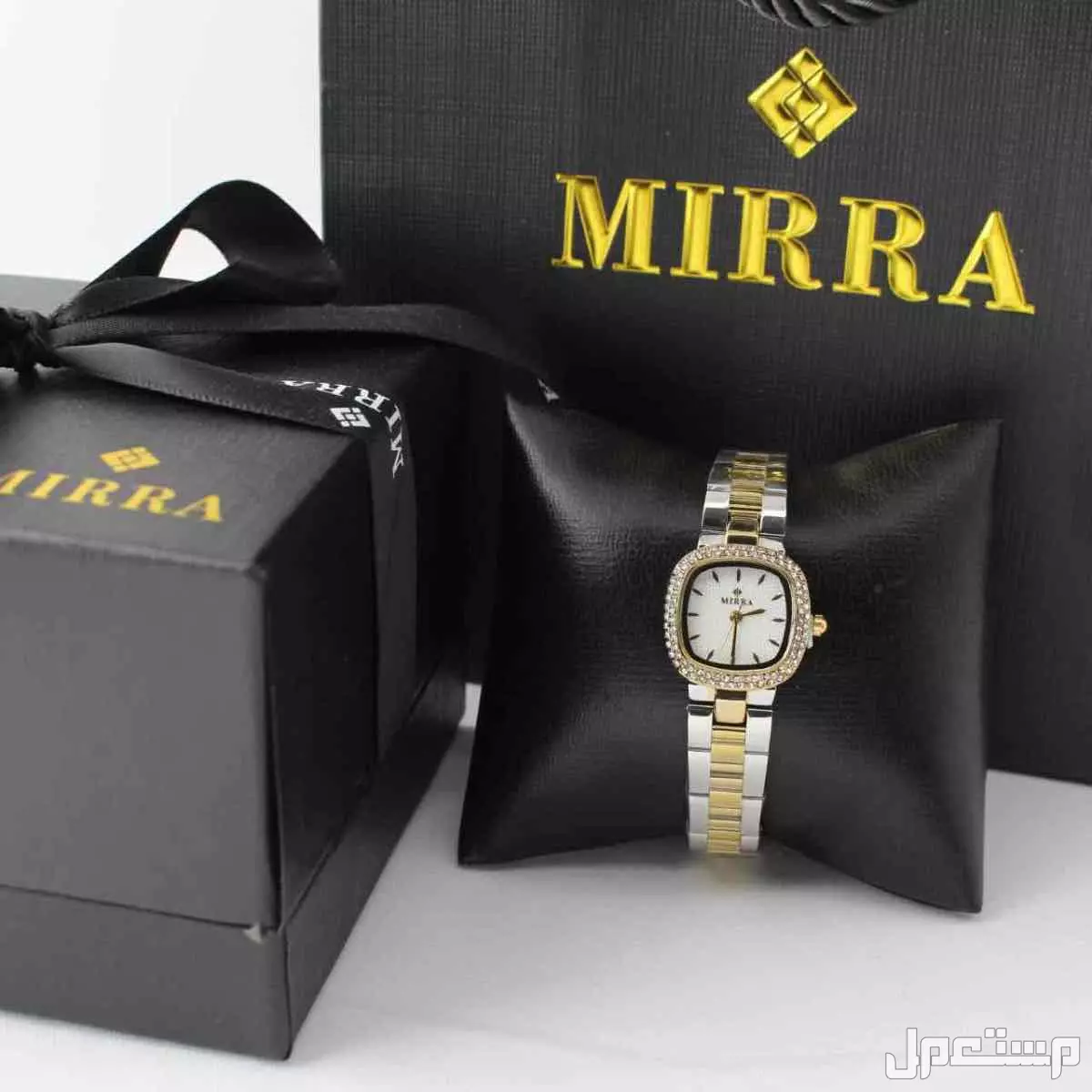 عرض ساعات نسائي ستيل مع فصوص مع ضمان