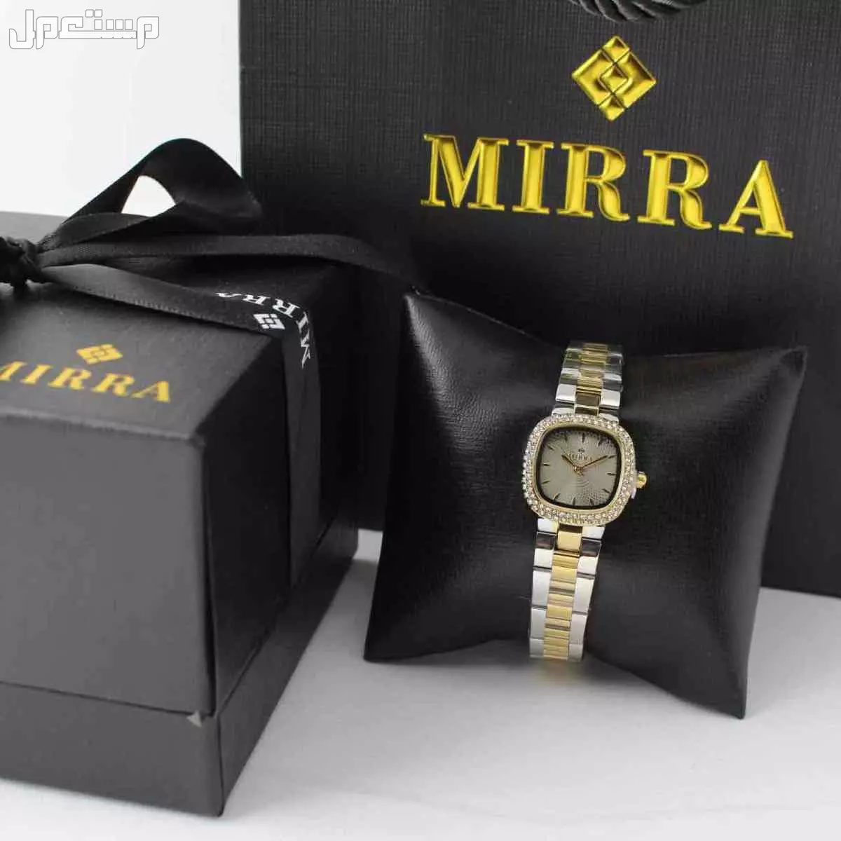 عرض ساعات نسائي ستيل مع فصوص مع ضمان