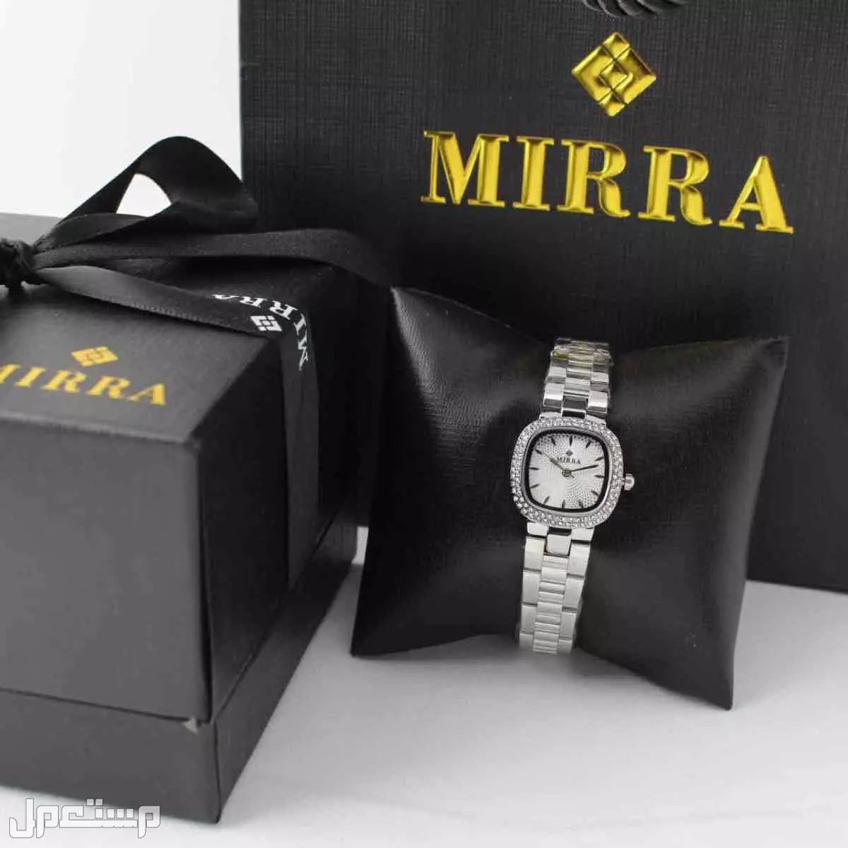 عرض ساعات نسائي ستيل مع فصوص مع ضمان