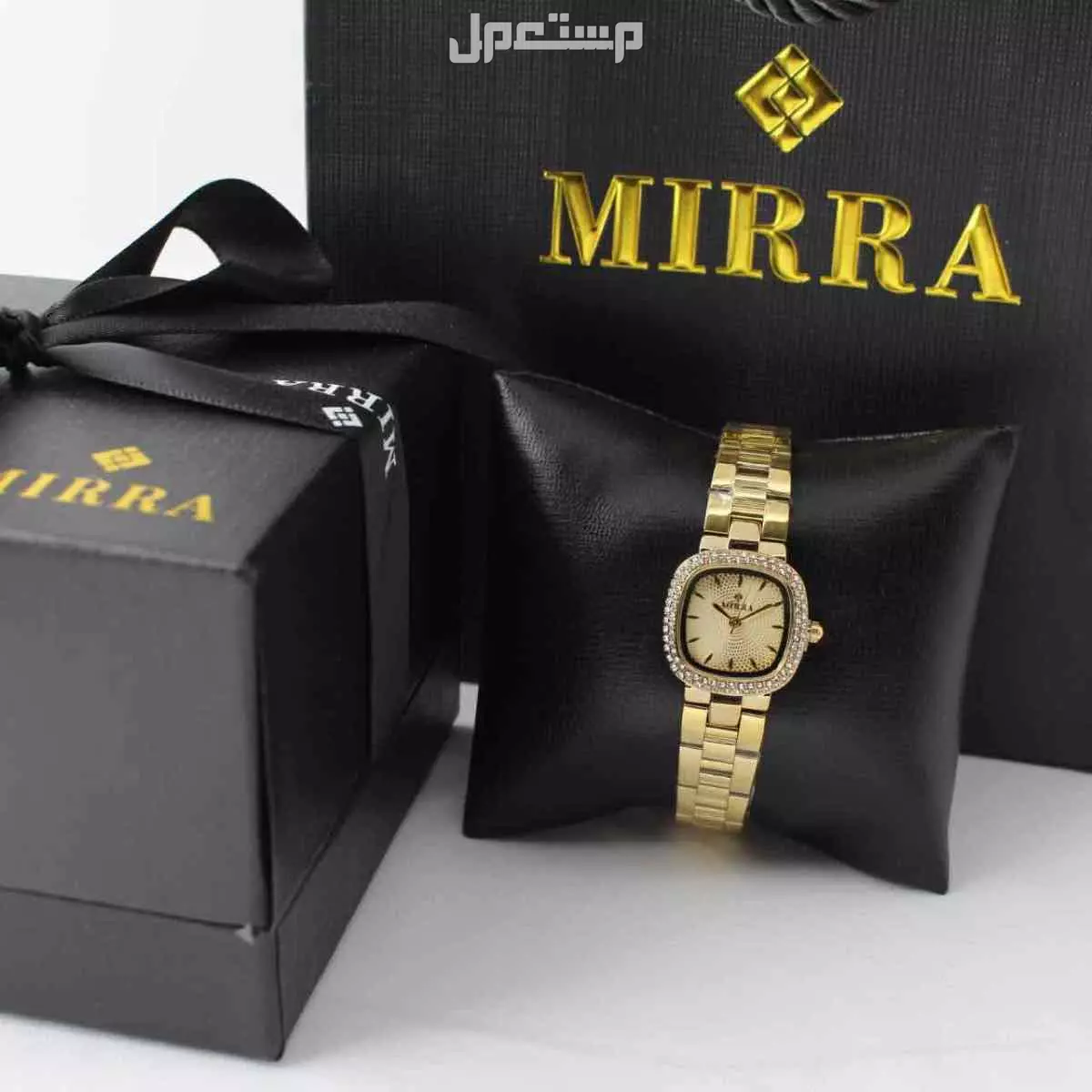 عرض ساعات نسائي ستيل مع فصوص مع ضمان