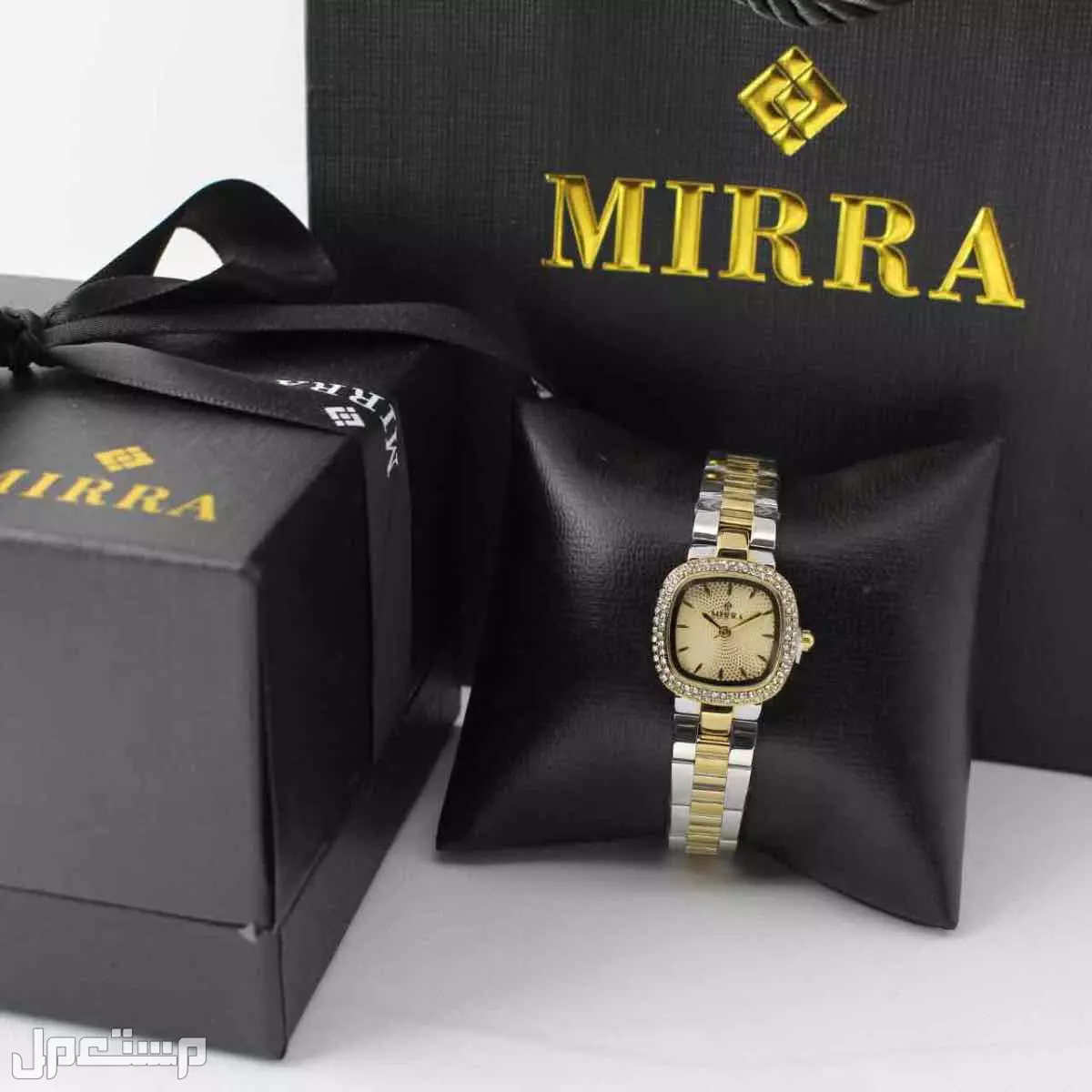 عرض ساعات نسائي ستيل مع فصوص مع ضمان