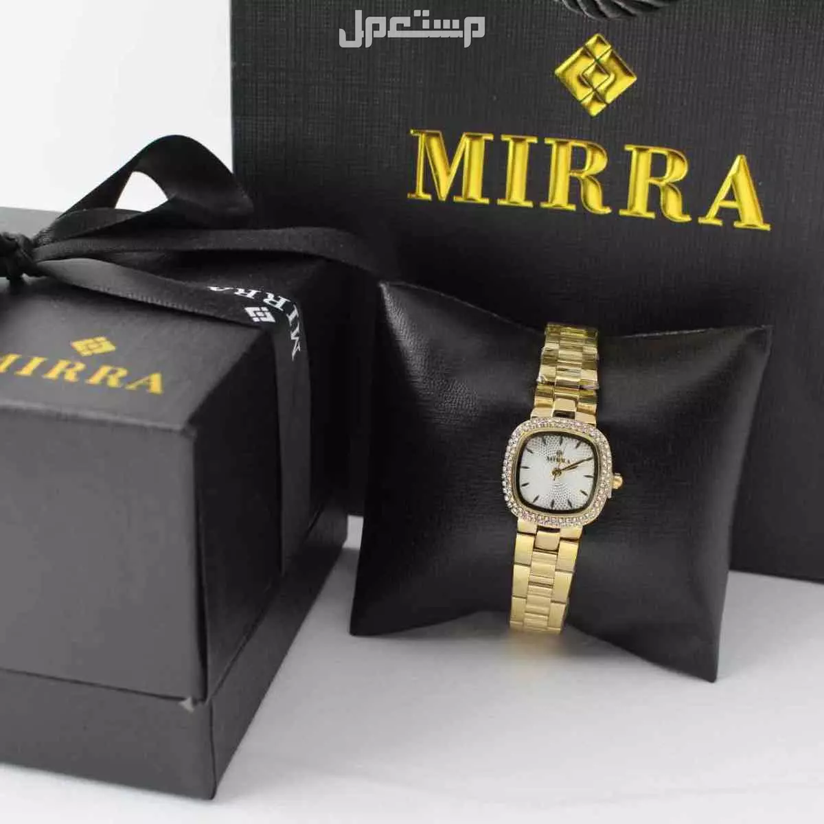 عرض ساعات نسائي ستيل مع فصوص مع ضمان