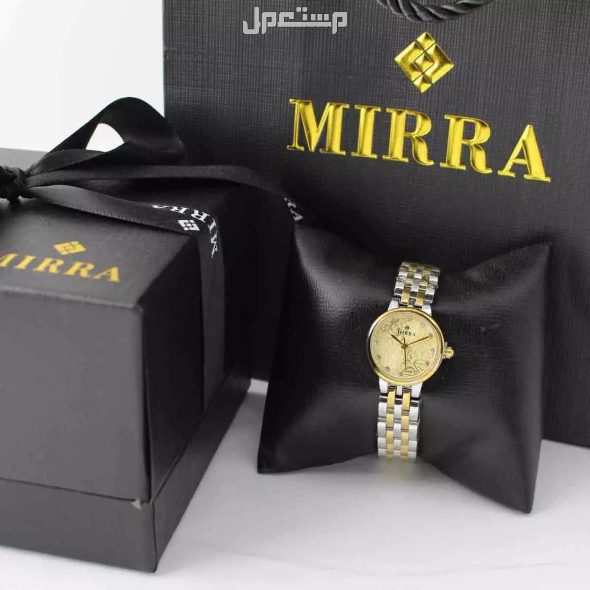 عرض ساعات نسائي ستيل مع فصوص مع ضمان