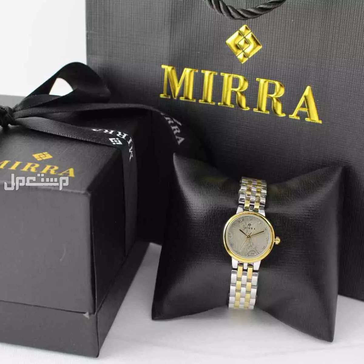 عرض ساعات نسائي ستيل مع فصوص مع ضمان