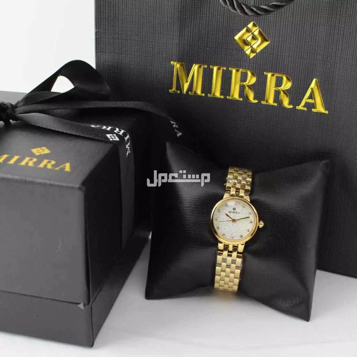 عرض ساعات نسائي ستيل مع فصوص مع ضمان