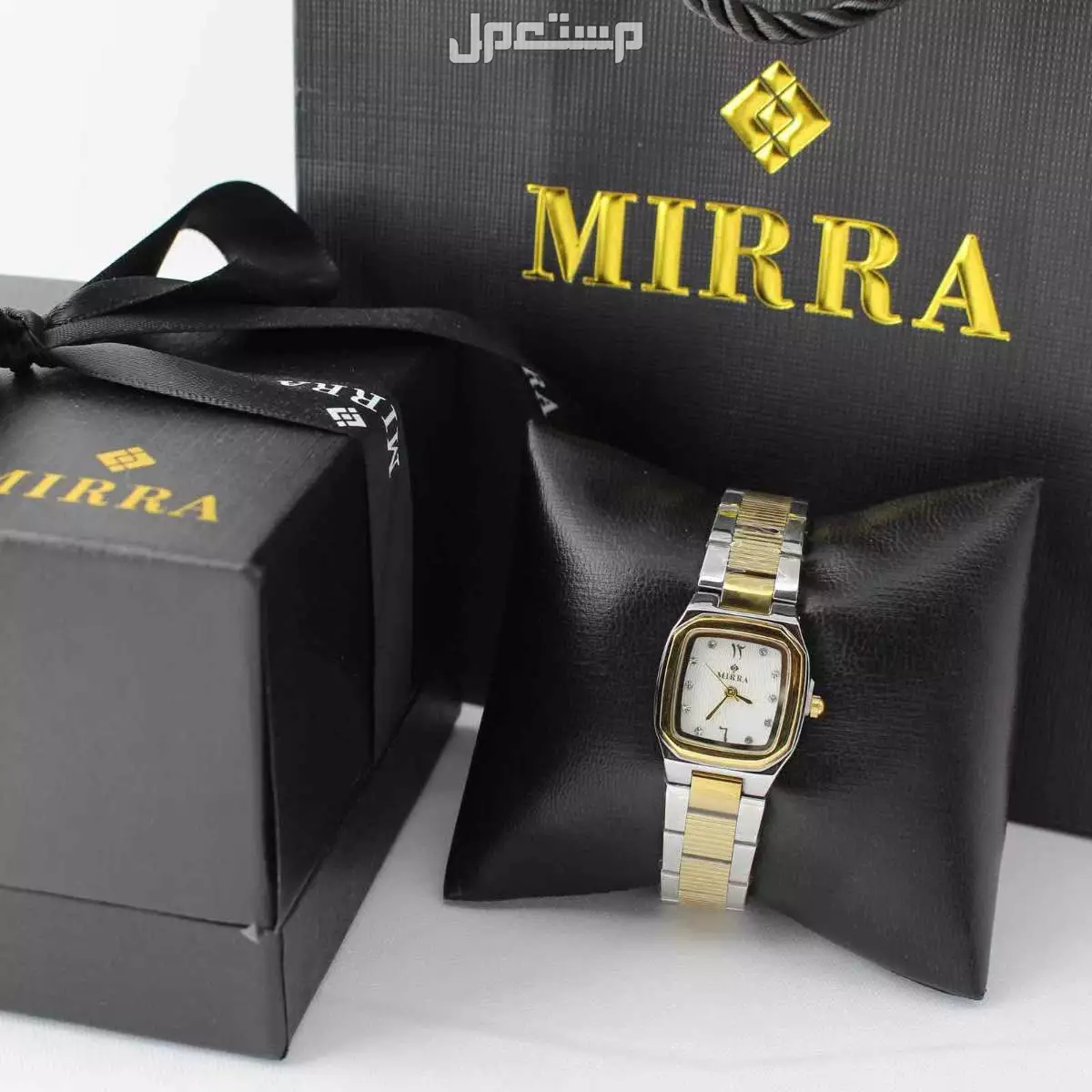 عرض ساعات نسائي ستيل مع فصوص مع ضمان