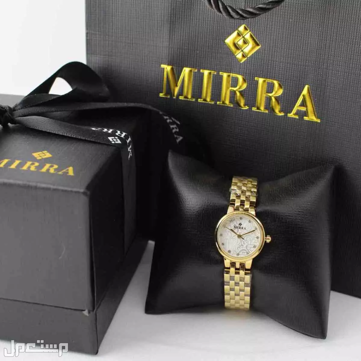 عرض ساعات نسائي ستيل مع فصوص مع ضمان