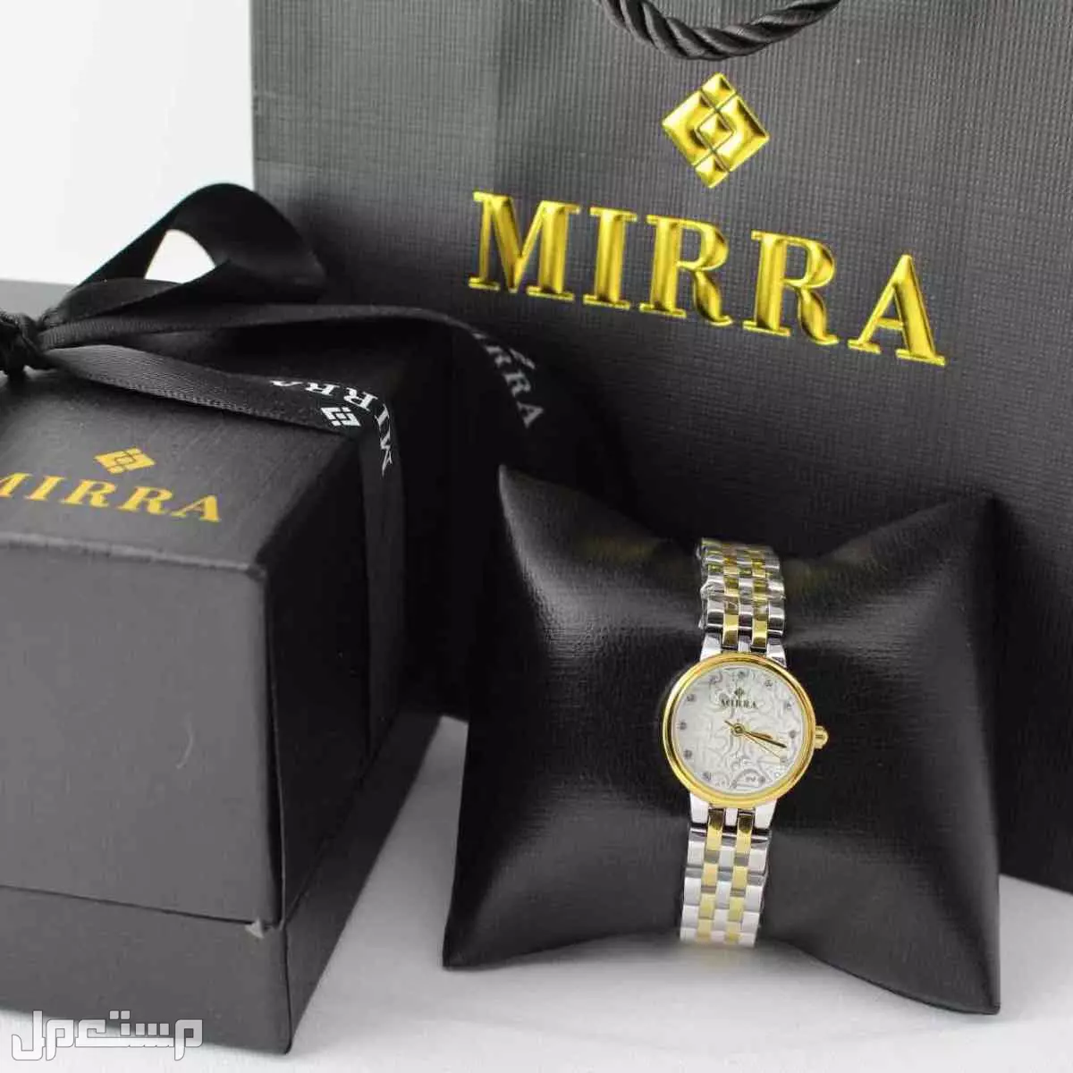 عرض ساعات نسائي ستيل مع فصوص مع ضمان