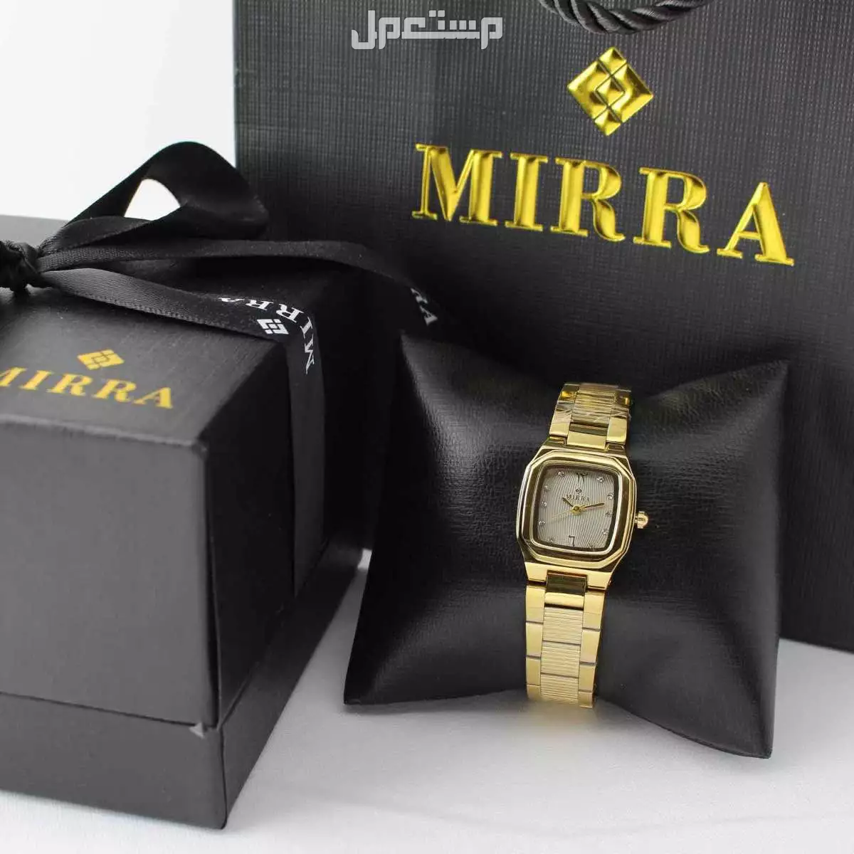 عرض ساعات نسائي ستيل مع فصوص مع ضمان