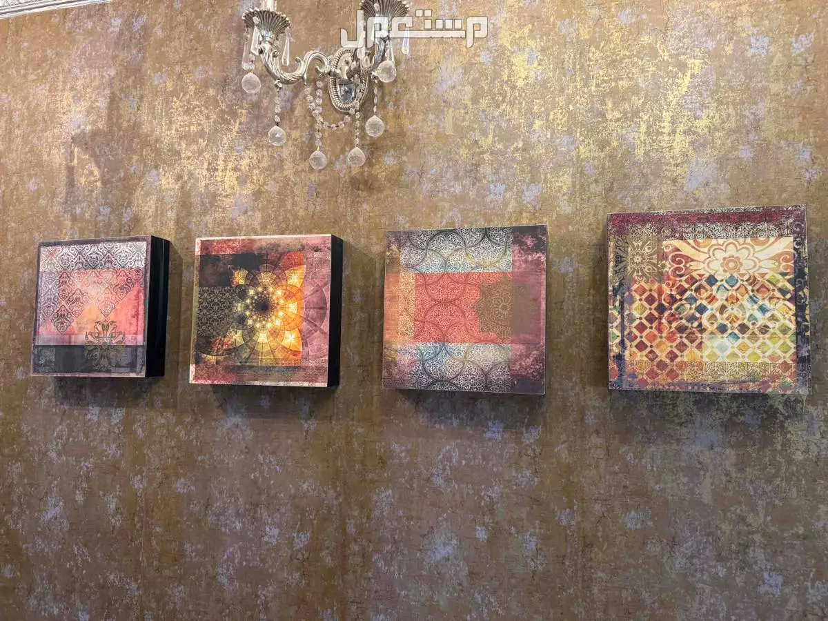4 لوحات جداريةبنقوش إسلامية في الرياض