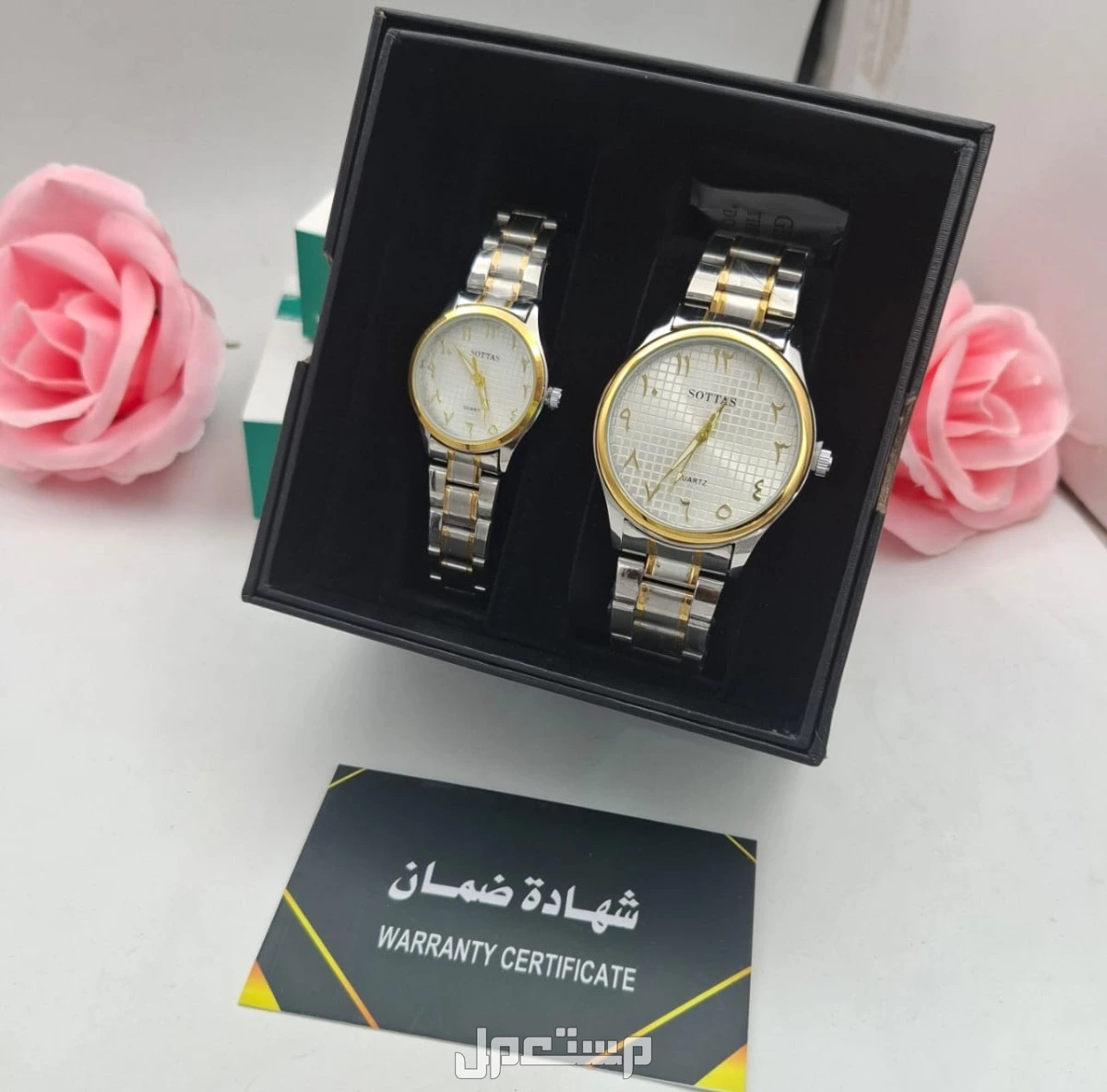 عرض طقم ساعه ستيل فخم نسائي مع رجالي