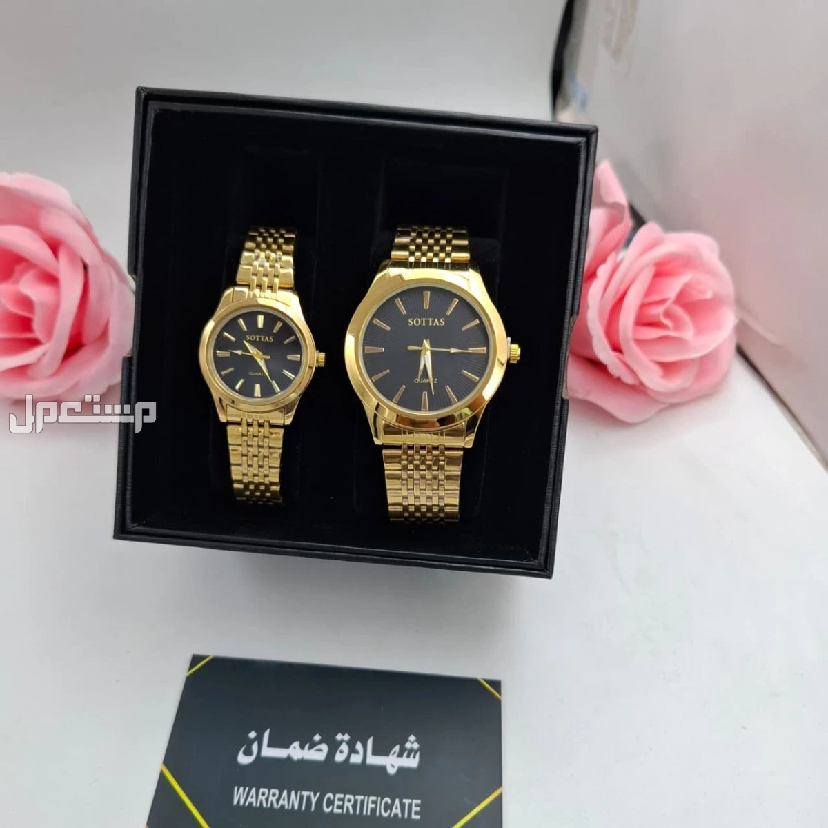 عرض طقم ساعه ستيل فخم نسائي مع رجالي