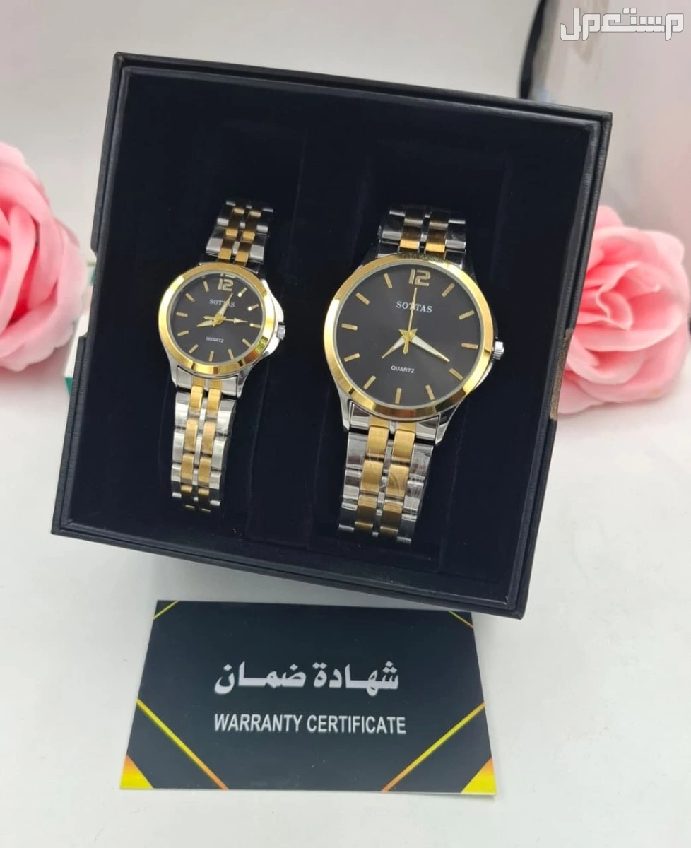 عرض طقم ساعه ستيل فخم نسائي مع رجالي