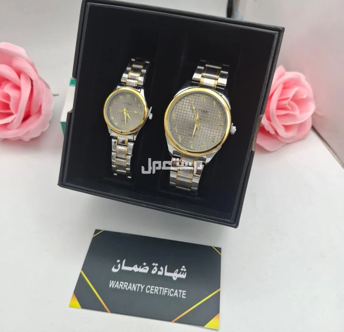 عرض طقم ساعه ستيل فخم نسائي مع رجالي