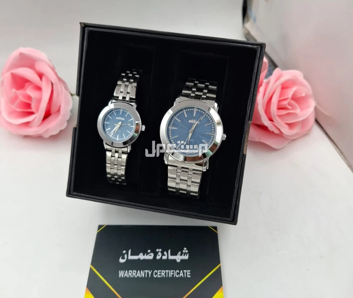 عرض طقم ساعه ستيل فخم نسائي مع رجالي