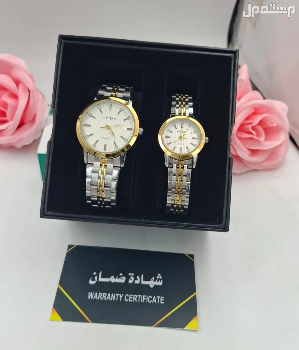 عرض طقم ساعه ستيل فخم نسائي مع رجالي