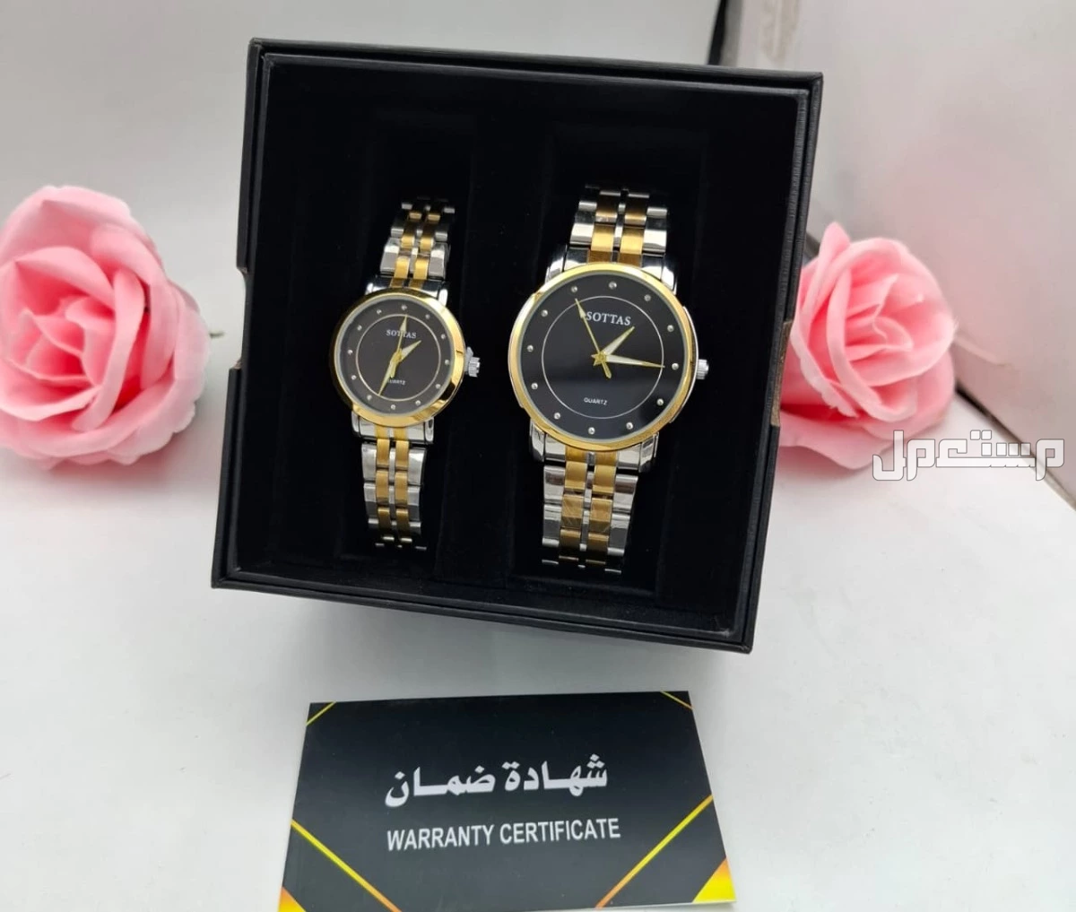 عرض طقم ساعه ستيل فخم نسائي مع رجالي