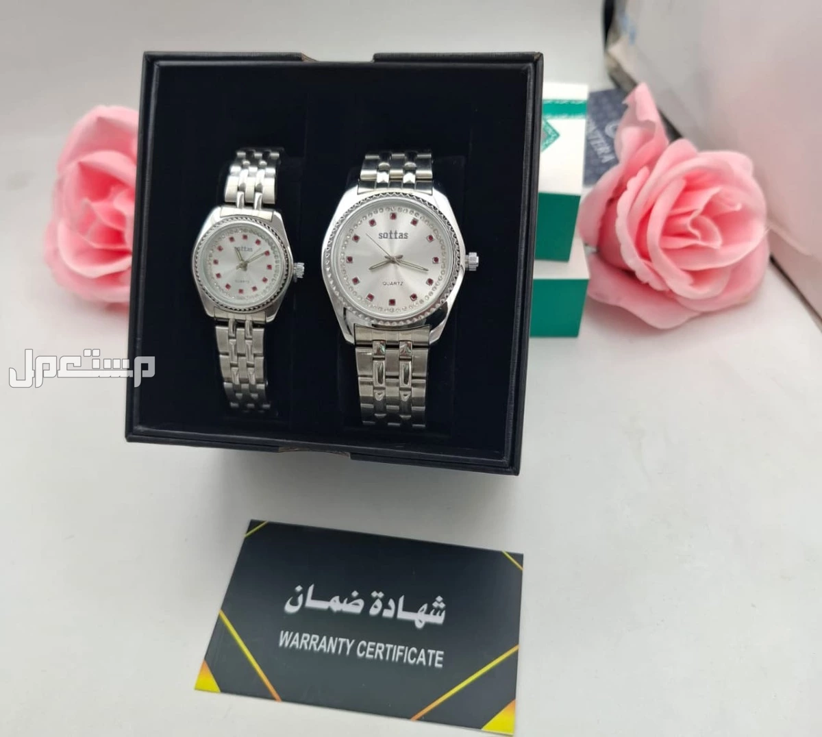 عرض طقم ساعه ستيل فخم نسائي مع رجالي