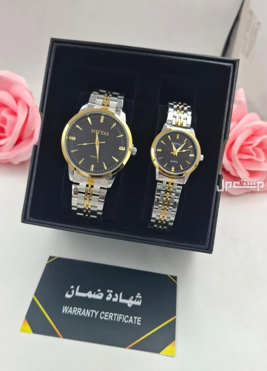 عرض طقم ساعه ستيل فخم نسائي مع رجالي