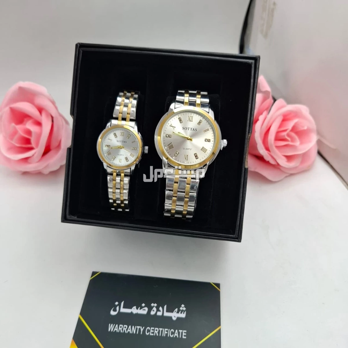 عرض طقم ساعه ستيل فخم نسائي مع رجالي