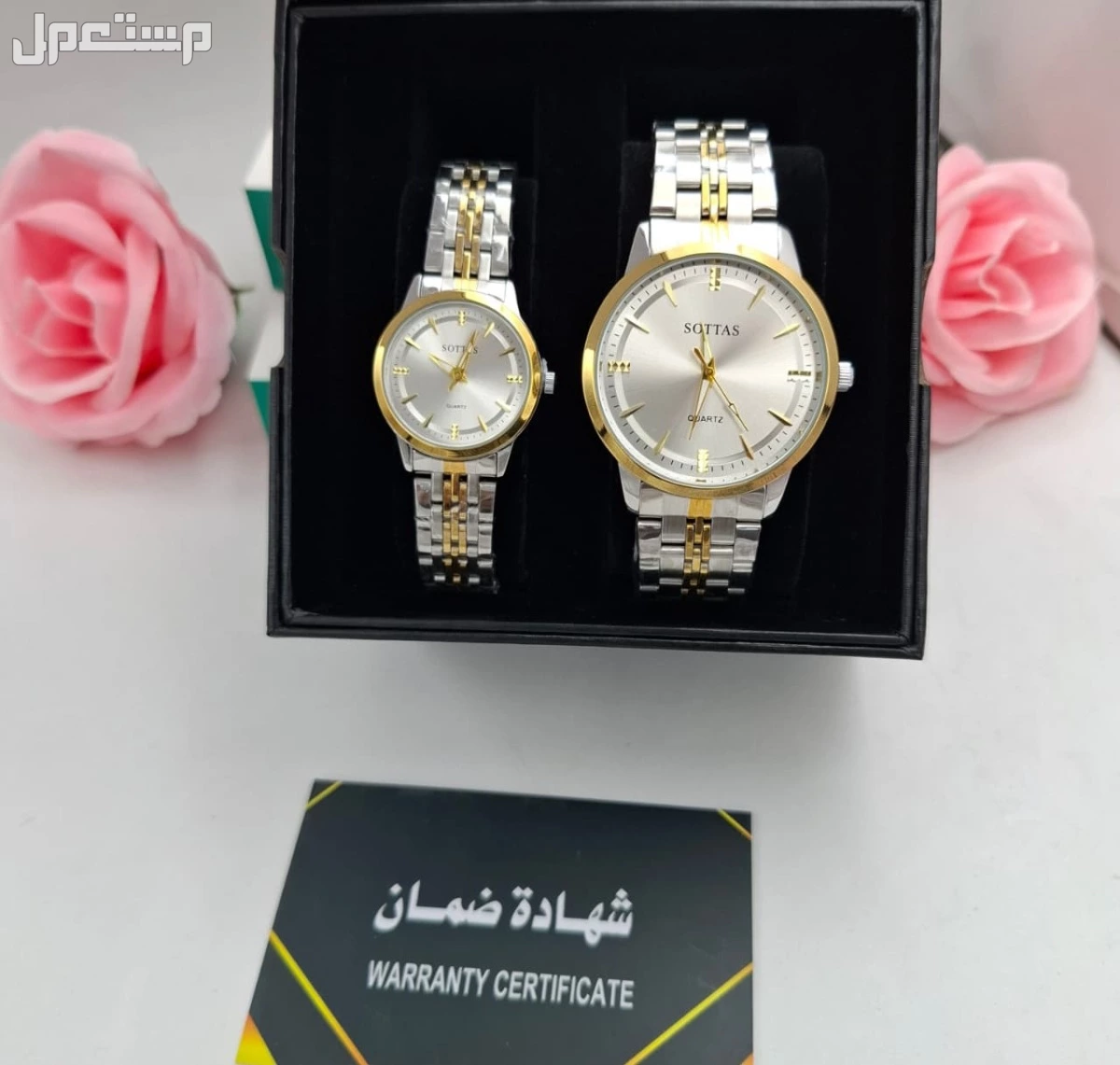 عرض طقم ساعه ستيل فخم نسائي مع رجالي