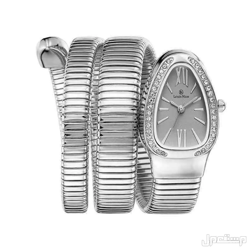 ساعات شكل اقنر فصوص ضمان سنتين