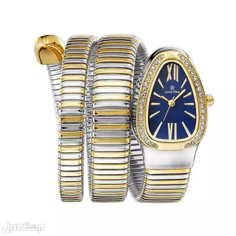 ساعات شكل اقنر فصوص ضمان سنتين