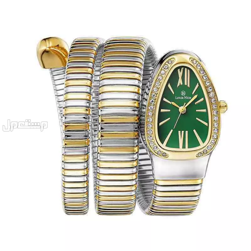 ساعات شكل اقنر فصوص ضمان سنتين