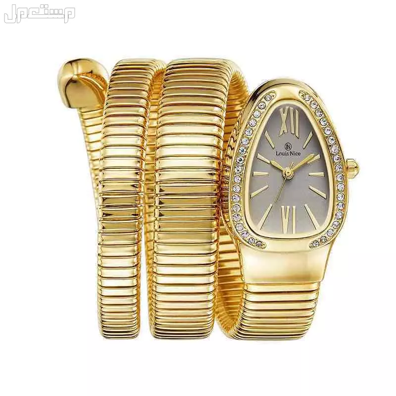 ساعات شكل اقنر فصوص ضمان سنتين