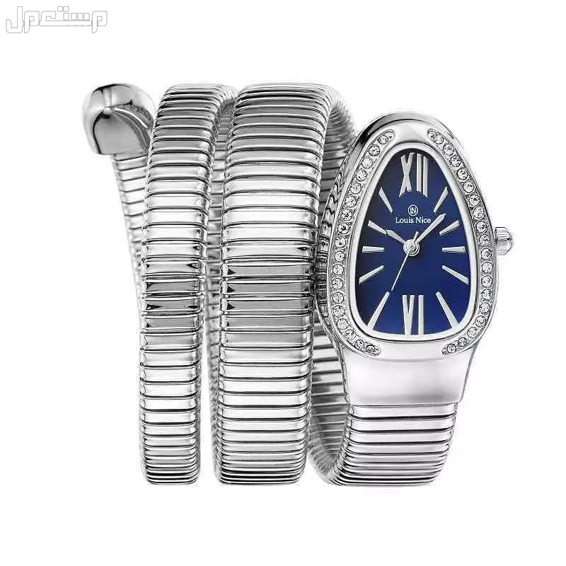 ساعات شكل اقنر فصوص ضمان سنتين