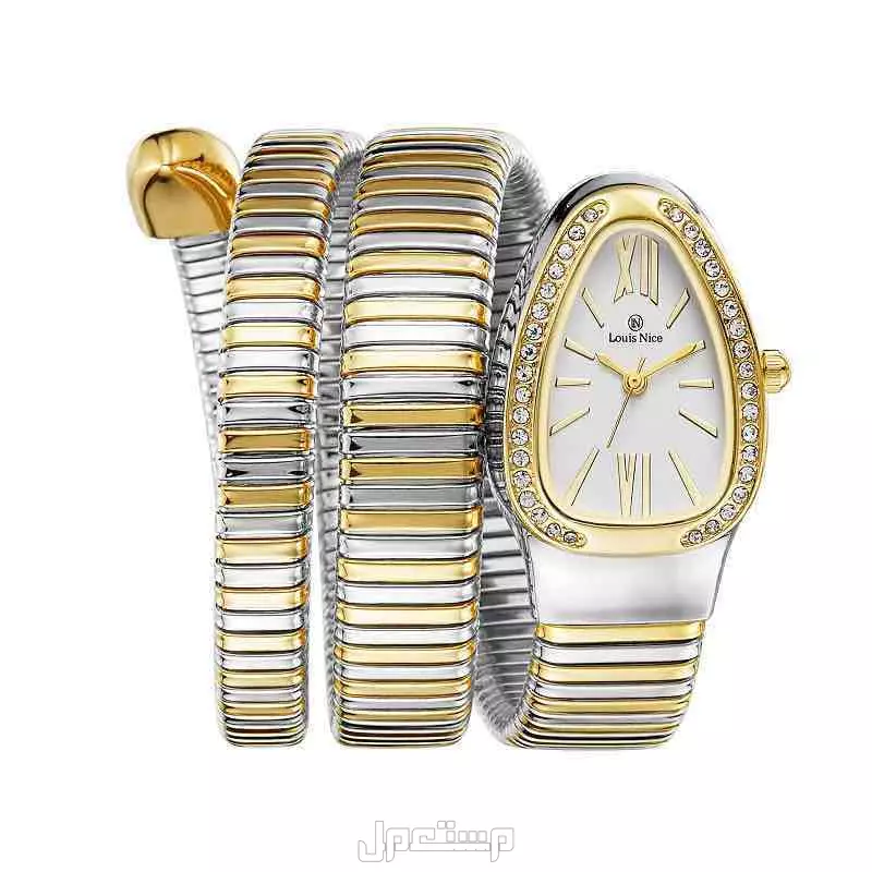 ساعات شكل اقنر فصوص ضمان سنتين