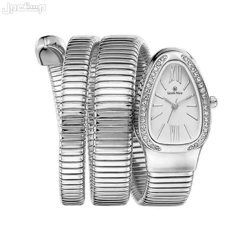 ساعات شكل اقنر فصوص ضمان سنتين