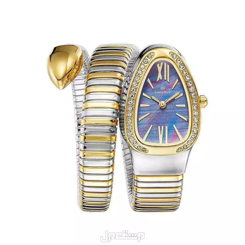 ساعات شكل اقنر فصوص ضمان سنتين