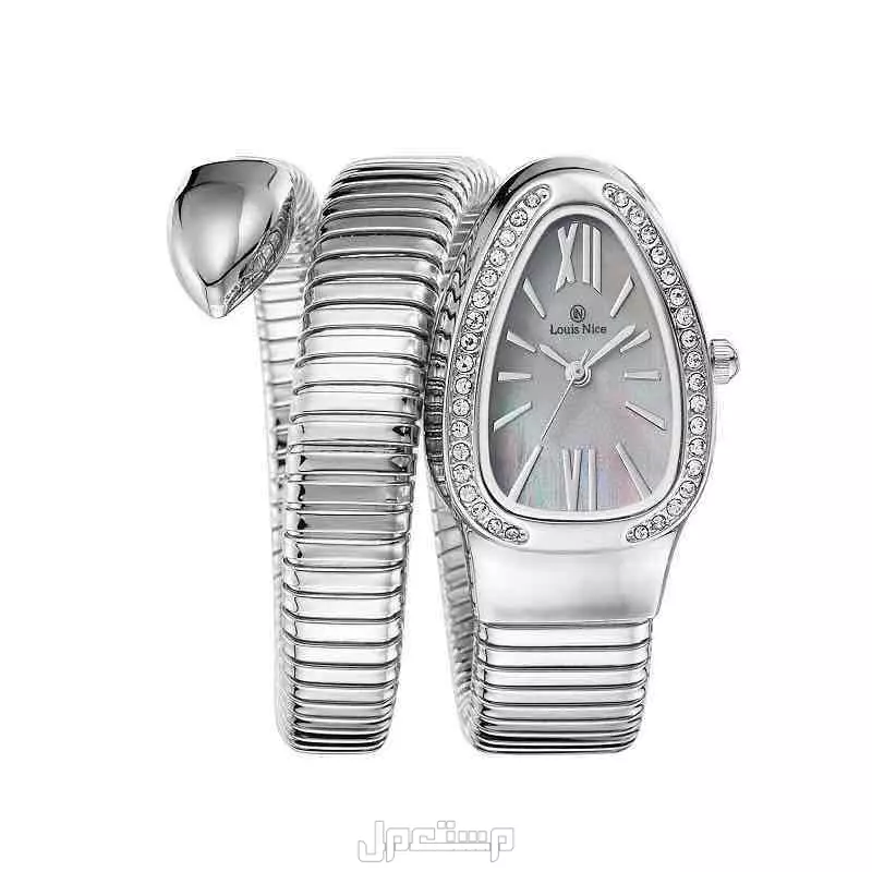 ساعات شكل اقنر فصوص ضمان سنتين