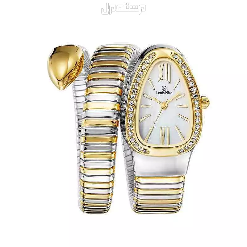 ساعات شكل اقنر فصوص ضمان سنتين