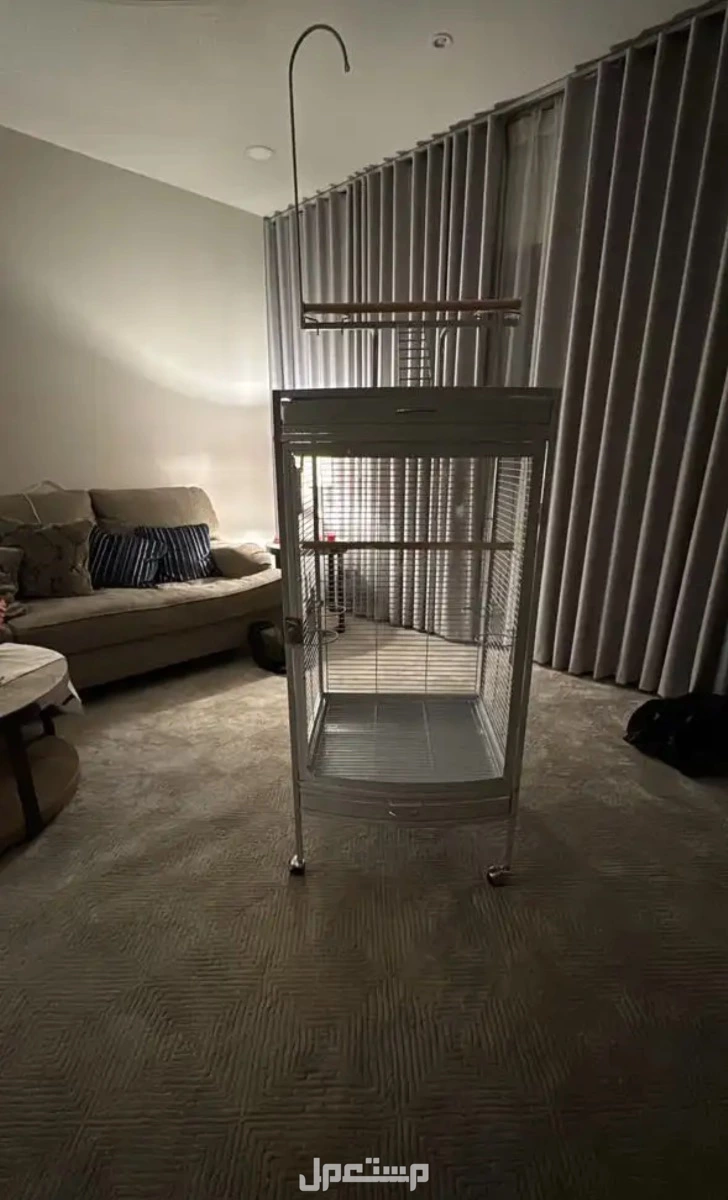 قفص ابيض كبير للبيع مناسب للمكاو والامزون والكاسكو  في القطيف بسعر 700 ريال سعودي