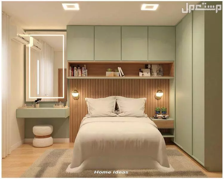 أفكار تصميم غرفة نوم صغيرة للعرسان مع أحدث الديكورات 2026 بالصور تصميم غرف نوم صغيرة للمتزوجين