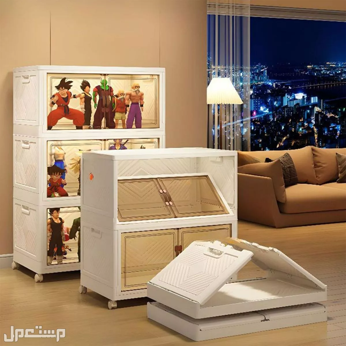 دولاب تخزين بلاستيك ضد الكسر 3 دور